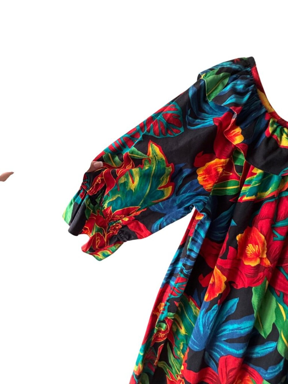 Hilo Hattie Hawaiian Original Womens Floral Maxi Dress Size L Multicolor Cotton - Picture 9 of 12